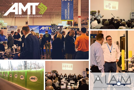 AMT AIAM aerospace industry event collage